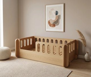 Cama suelo baja de Transición Infantil con Barrera