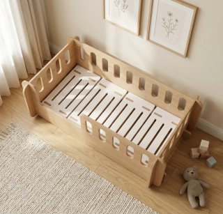 Cama suelo baja de Transición Infantil con Barrera