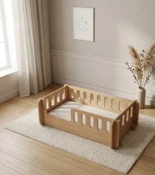 Cama suelo baja de Transición Infantil con Barrera
