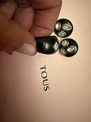 Conjunto Tous Anillo y Pendientes Piedras Blancas