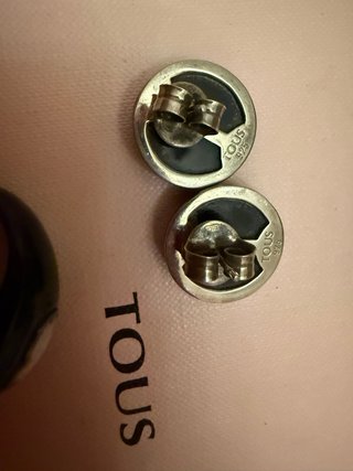 Conjunto Tous Anillo y Pendientes Piedras Blancas