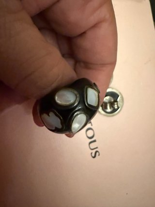 Conjunto Tous Anillo y Pendientes Piedras Blancas