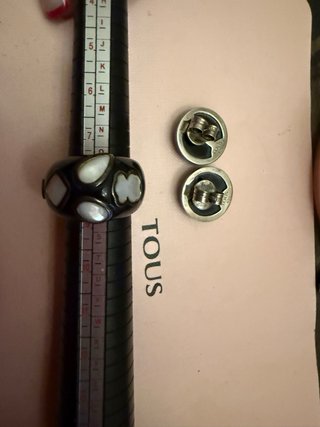Conjunto Tous Anillo y Pendientes Piedras Blancas