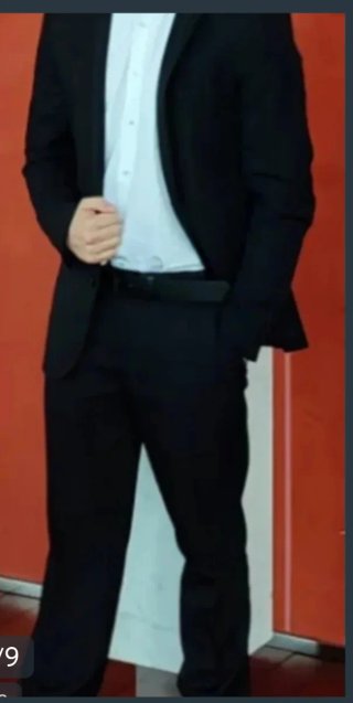 Traje negro hombre