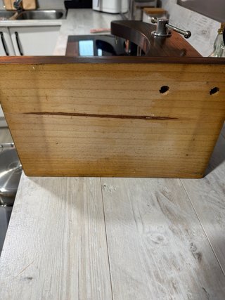 Jamonero vertical madera y metal