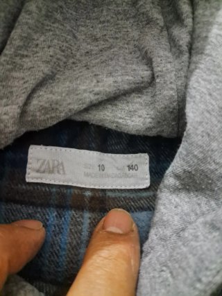 Camisa de franela con capucha Zara 10 años