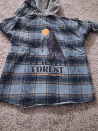 Camisa de franela con capucha Zara 10 años