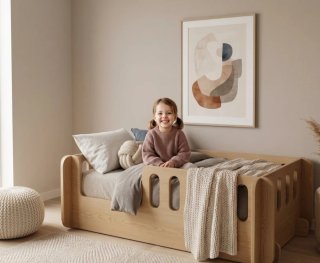 Cama nido montessori Infantil Madera con Barreras