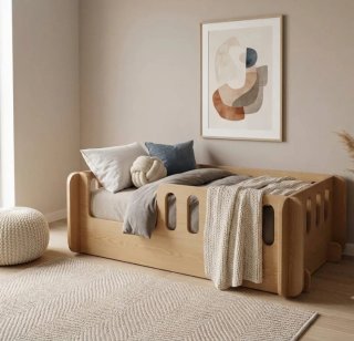 Cama nido montessori Infantil Madera con Barreras