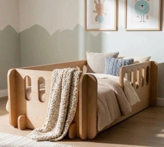 Cama nido montessori Infantil Madera con Barreras