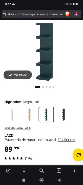 Estantería IKEA LACK Negra