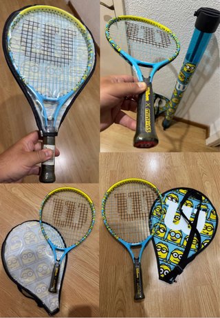 SET TENIS RAQUETA WILSON MINIONS EDICIÓN LIMITADA