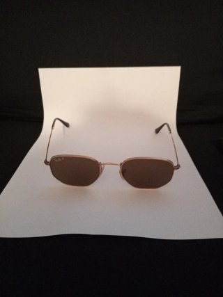 Gafas de sol Ray-Ban Hexagonal doradas y marrones