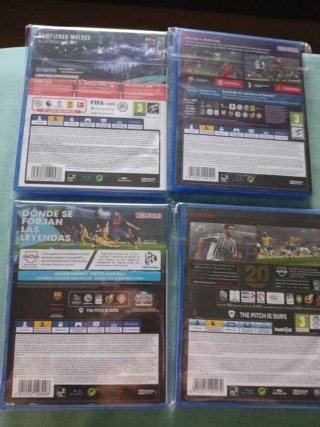 Lote 4 Juegos PS4: FIFA 20, PES 2016, 2018, 2020