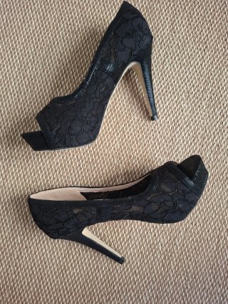 Zapatos Lollipops Paris Negros Encaje Talla 38