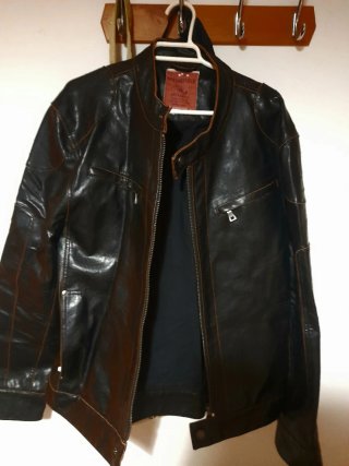 Chaqueta Cuero Negra Estilo Heritage