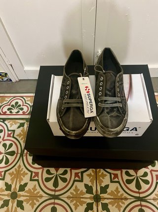 Zapatillas Superga Cotton Dyed grises Talla 44
