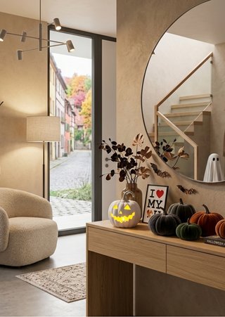 Calabaza LED Blanca 14,5cm
