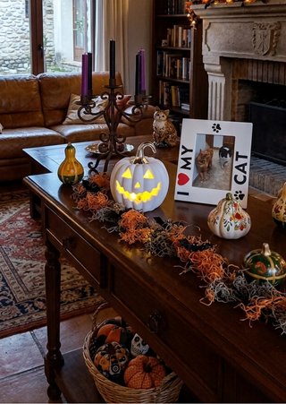 Calabaza LED Blanca 14,5cm