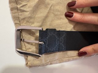 Cintura Gucci Donna Nero/Grigio