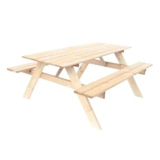 Mesa picnic madera 165x154x75 cm Essential 6-8