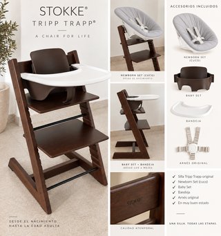 Silla Stokke Tripp Trapp + Newborn Set + Baby Set