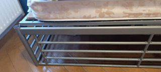 Cama Ikea Metal Madera Colchón Fino
