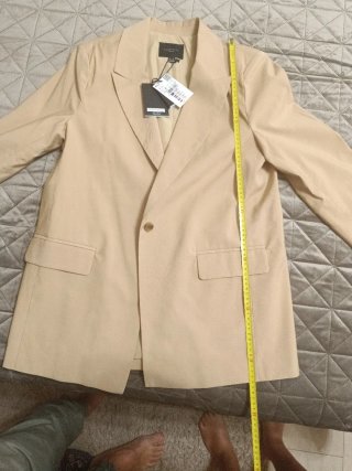 Chaqueta americana beige mujer