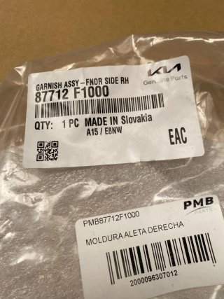 Moldura aletin Kia Sportage 87714-F1000