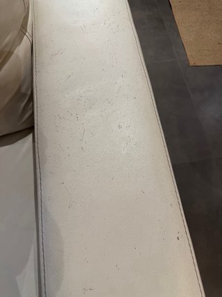 Sofá Chaise Longue Piel Blanco
