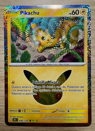 Pokemon Pokémon Pikachu 38 16/30 30° Anniversario