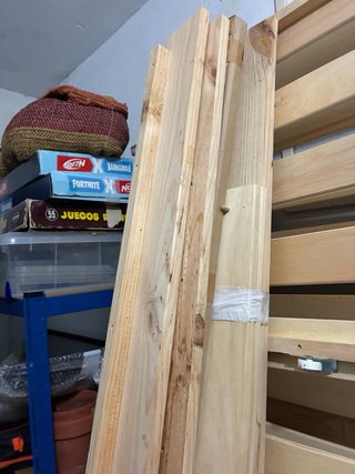 Litera triple de madera natural 140x200 y 90