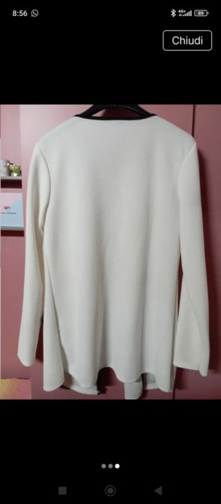 Giacca donna bianca con zip