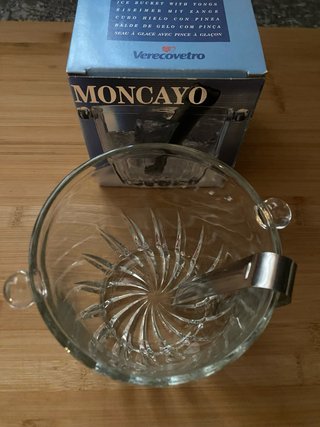 Cubitera de cristal MONCAYO con pinzas