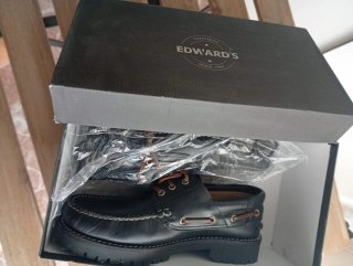 Náuticos Edward's piel negra T41