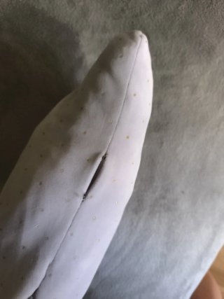 Cojín bebé nube blanco con topos dorados