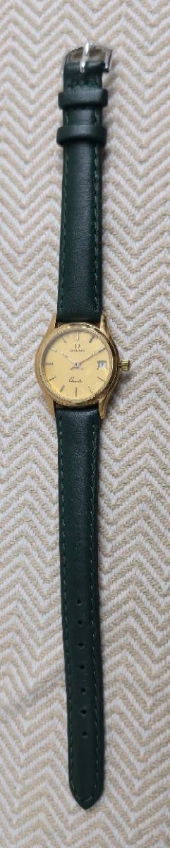 Reloj Omega de Oro con Correa Verde