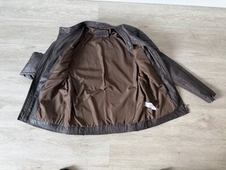 Chaqueta de cuero marrón EasyWear