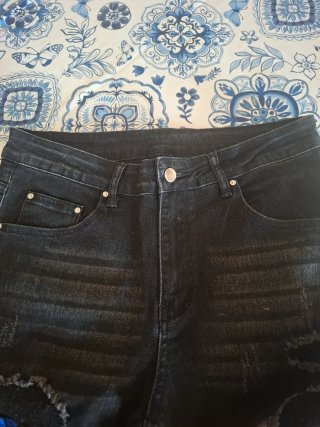 Jeans Slimfit Neri con Serpente Blu Tg.31