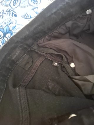 Jeans Slimfit Neri con Serpente Blu Tg.31