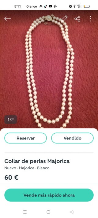 Collar Doble Perlas Majorica