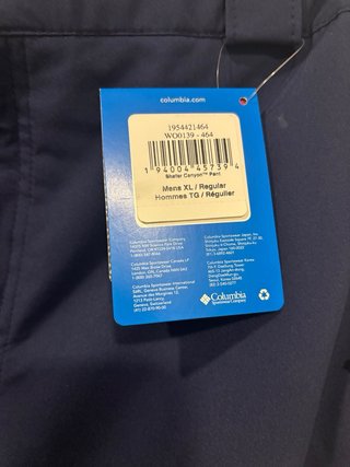 Pantalón Esquí Columbia Hombre XL Azul
