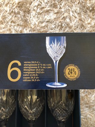 Juego 6 copas Cristal d'Arques