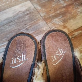 Zoccoli ASH vera pelle marroni