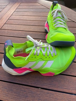 Zapatillas Adidas Deportivas Verde y Rosa
