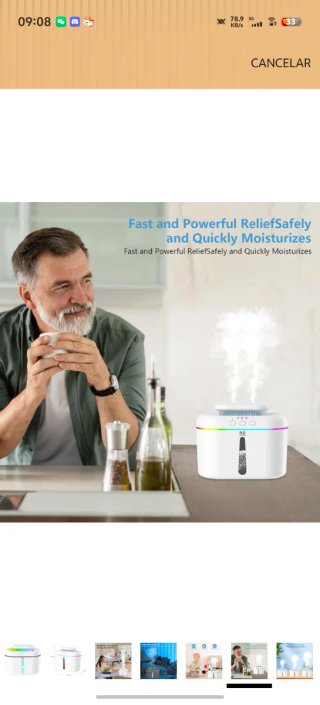 Humidificador H2O Blanco Multicolor