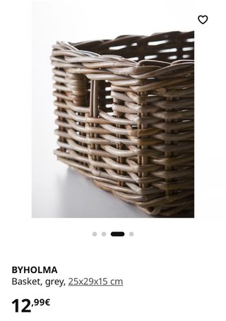 Estantería Ikea con cestas de mimbre