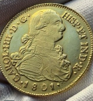 Moneda de oro Carlos III 1801
