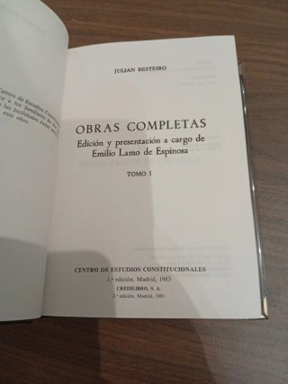 Obras completas (Pensamiento español contempor...