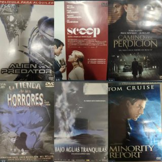 Lote 6 Películas DVD Acción, Crimen, Terror